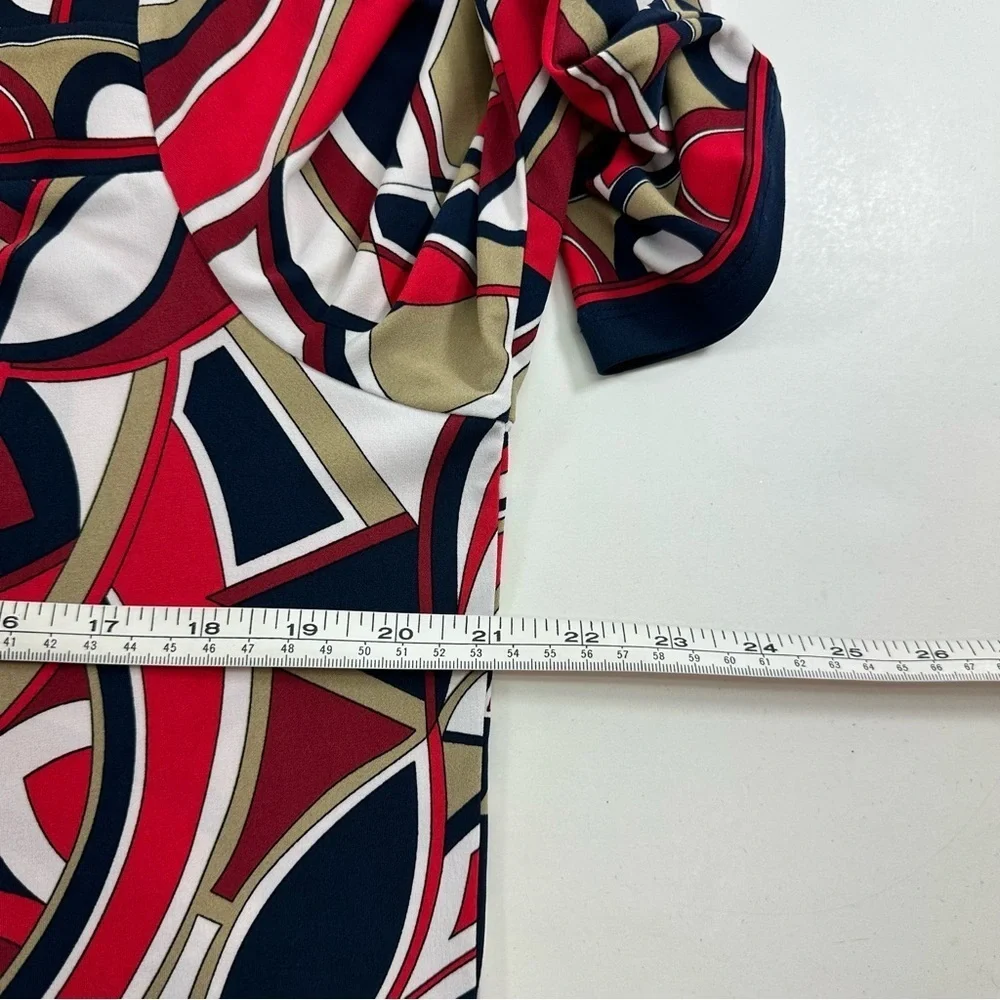 NWOT Michael Kors Stylish Women's Multicolor Geometric Top